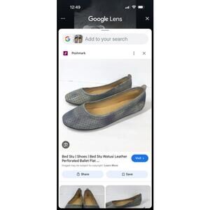 Bed Stu Watusi Leather Perforated Ballet Flats